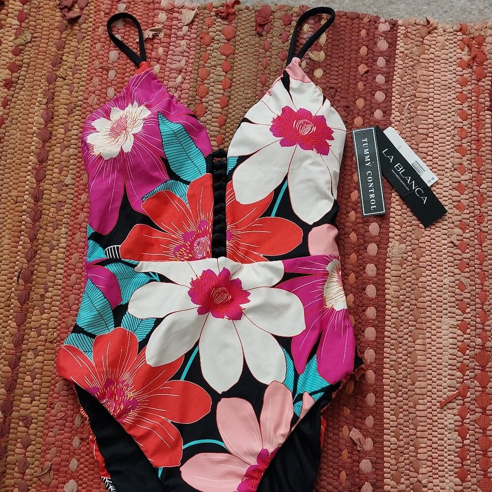 NWT La Blanca Reversible One Piece Swimsuit